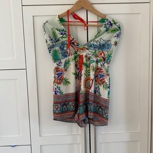 NWT Mustard Seed Halter Romper Size M